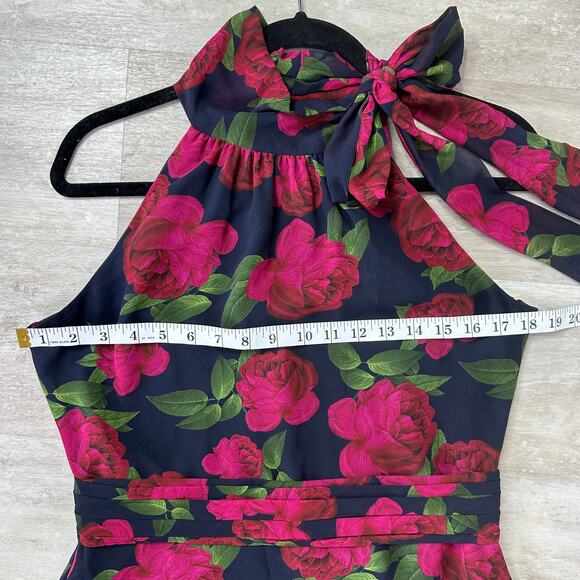 Sachin & Babi Kayla Gown In Ruby Tea Roses Maxi Dress Size 8 - Picture 6 of 8